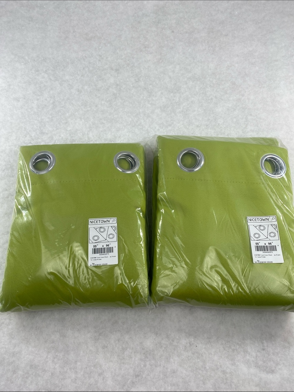 Nicetown light Green Grommet Window Curtain Panels Set 55 x96 panels baby’s room